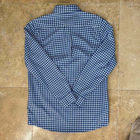 Vineyard Vines Boys Gingham Button Down Shirt Size M Long Sleeve Preppy Classic - Picture 2 of 7